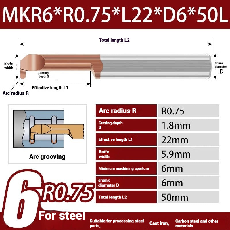 1136-CNC Small Bore Grooving Tool MGR Integral Tungsten Carbide Small Bore Hook Grooving Tool for Steel and Aluminum Internal Grooving Toolholder Shandong Denso Pricision Tools Co.,Ltd.